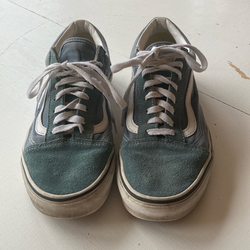 Old Skool Vans Blue Mirage/ True white Size Mens 9
